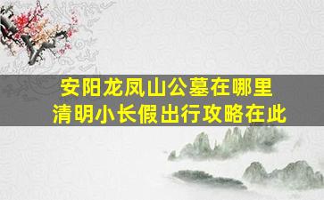 安阳龙凤山公墓在哪里 清明小长假出行攻略在此